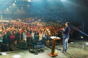 Will Graham preaching Charlottetwon, PEI