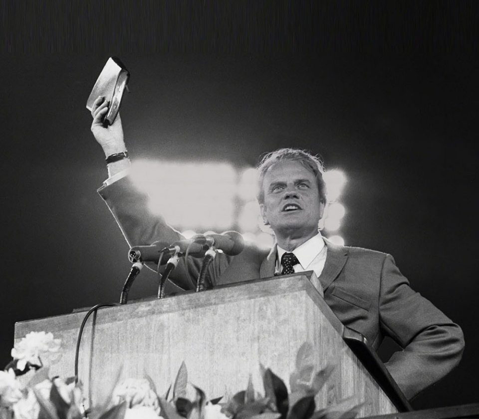 Billy Graham preaching