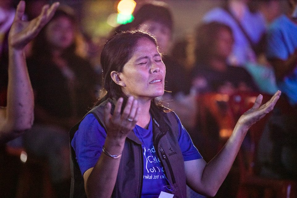 Thai woman worshipping