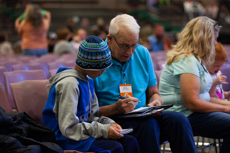 young boy and older man