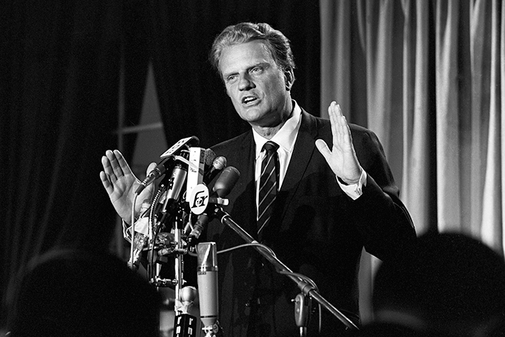 Billy Graham preaching