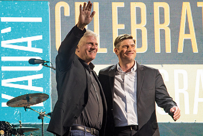 Franklin Graham and Will Graham at Kauai Celebration