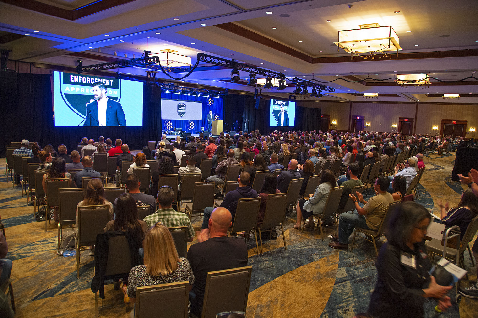 Edward Graham speaking to a room full of people