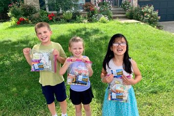 Children with Homeless Bags