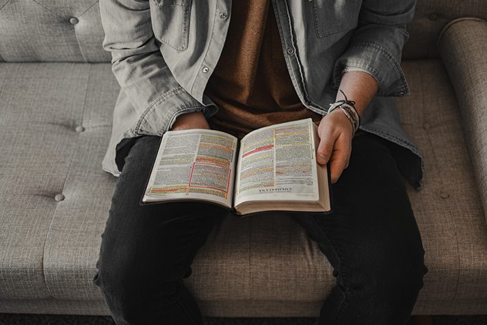 Man holding Bible