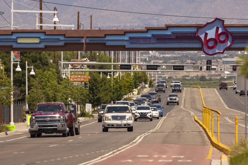 Stretch of Route 66 in Albuquerque