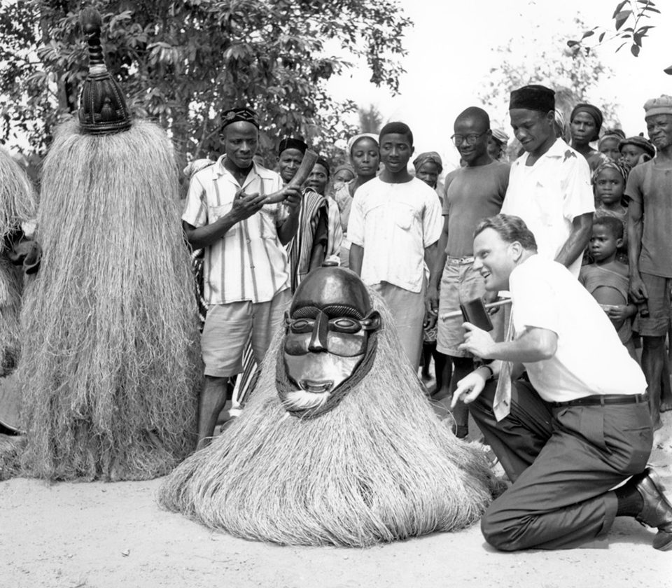 Billy Graham with African tribe