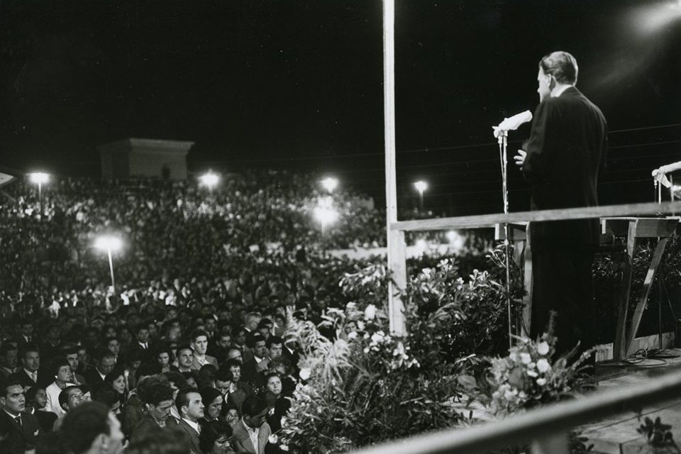 Billy Graham on stage