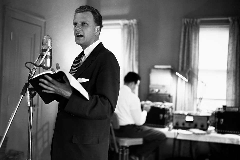 Billy Graham recording radio