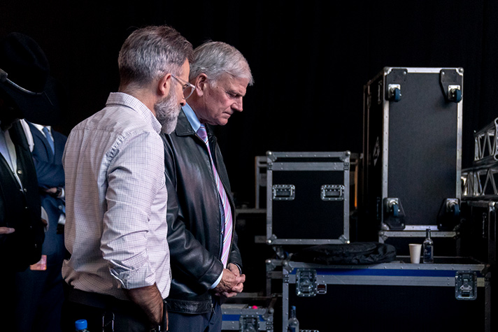 Franklin Graham backstage