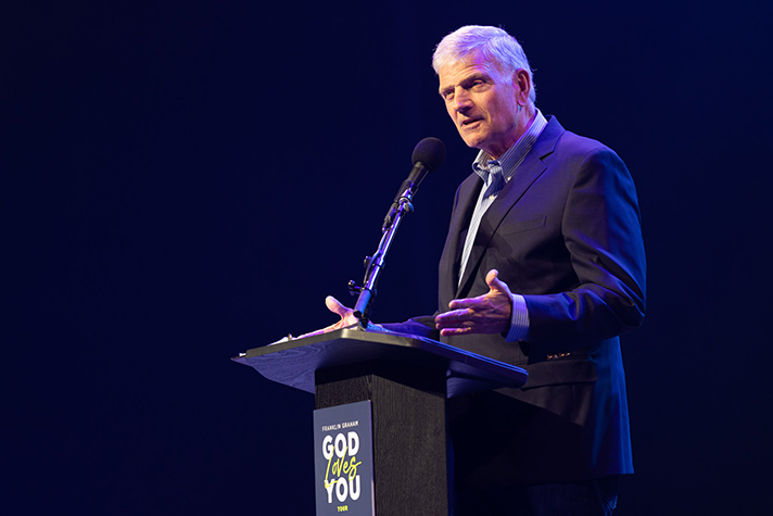 Franklin Graham at podium