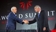 Franklin Graham Welcomes 48th VP Mike Pence, Rev. Billy Kim to Library Event