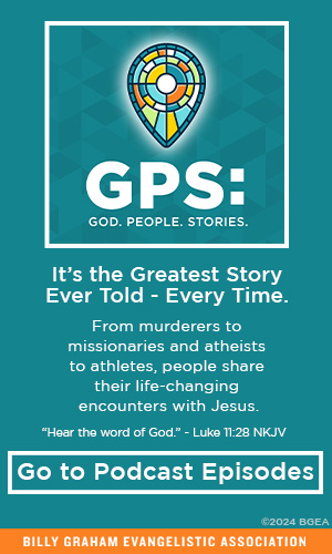 G P S. God. People. Stories. It's the Greatest Story Ever Told, Every Time. From murderers to missionaries and atheists to athletes, people share their life changing encounters with Jesus Christ. Go to Podcast episodes.