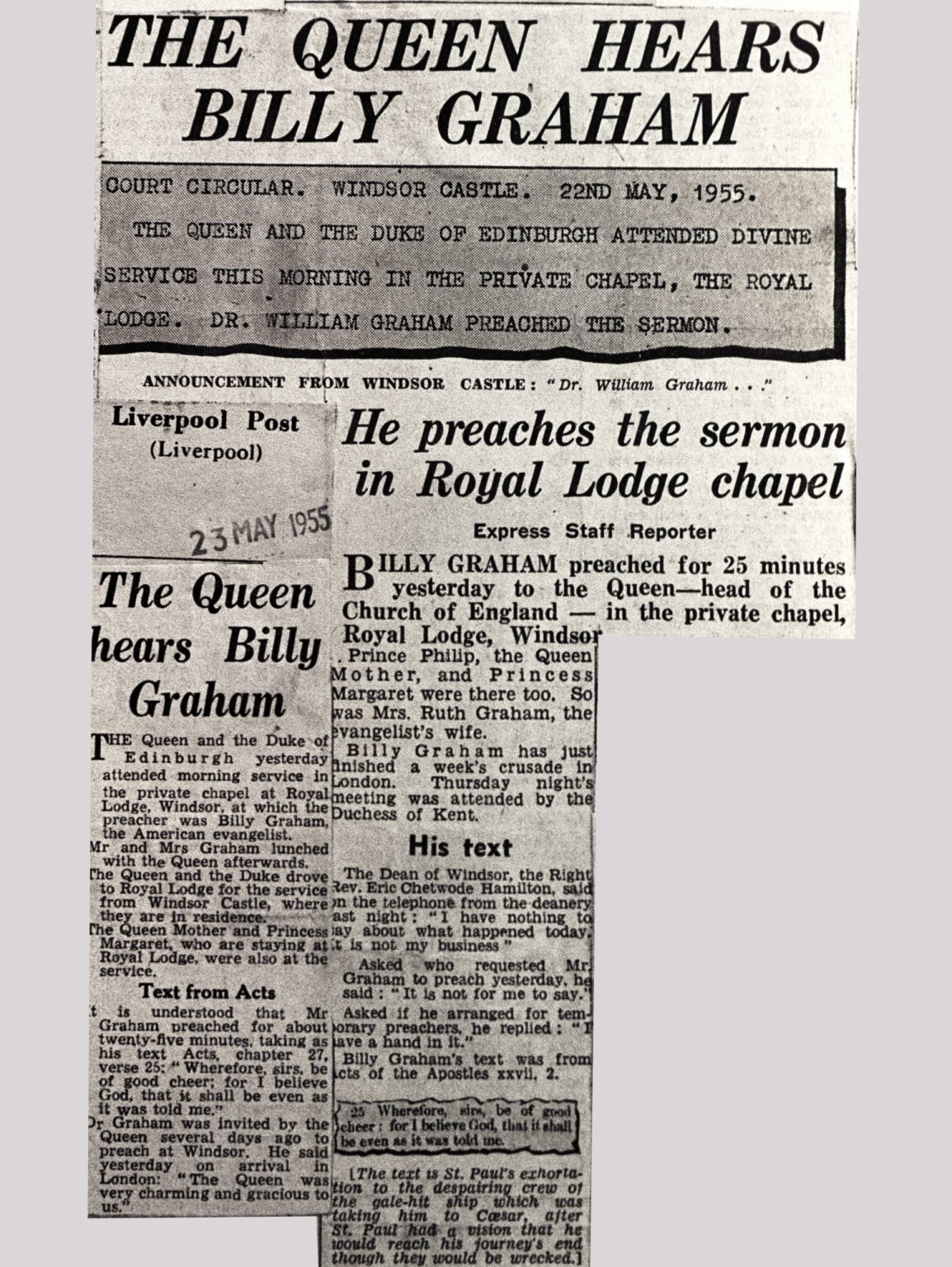 Billy Graham and Queen Elizabeth II