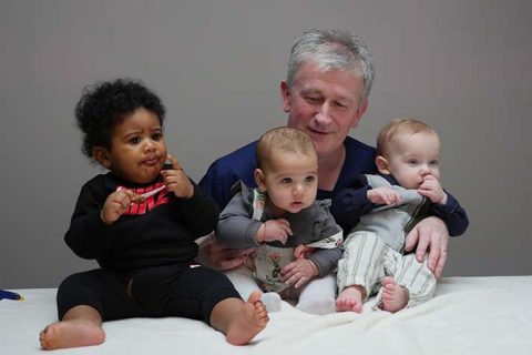 Dr. Dermot Kearney and some of the babies he's helped save through the abortion pill reversal protocol.
