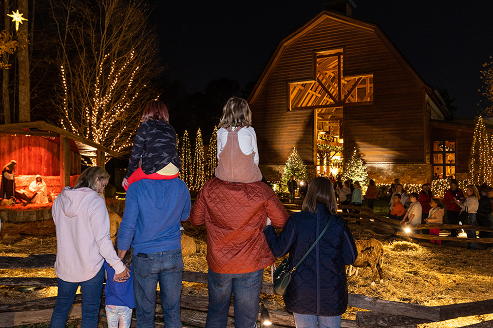 Family enjoying Christmas at the Library