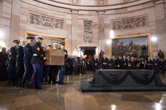Feb. 28, 2018: The body of Billy Graham arrives in the U.S. Capitol Rotunda for a private ceremony prior to the public lie in honor. Graham is only the fourth private citizen—and the first religious leader—to be given this distinction.