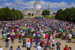 St. Paul, Minn.: Stop #29 – Some 6,300 Minnesotans gathered at capitol’s lower mall in St. Paul on June 16, 2016, as part of the Decision America Tour.