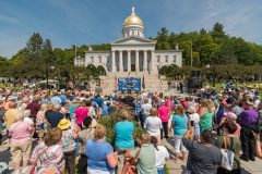 Montpelier, Vermont: Stop #37—Some 1,800 Vermont citizens gathered at the State House Front Steps in Montpelier on Aug. 24, 2016, as part of the Decision America Tour.