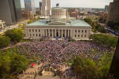 Columbus, Ohio: Stop #47—Some 7,900 Ohioans gathered at the Capitol West Plaza in Columbus on Oct. 6, 2016, as part of the Decision America Tour.