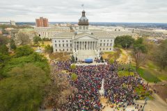 Columbia, S.C.: Stop #5 – Some 7,100 South Carolina residents gathered on the steps of the capitol in Columbia on Feb. 9, 2016, as part of the Decision America Tour.