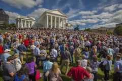 Richmond, Virginia: Stop #49—Some 8,200 Virginians gathered at the Capitol Grounds in Richmond on Oct. 12, 2016, as part of the Decision America Tour.