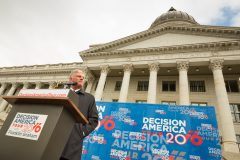 Salt Lake City, Utah: Stop #11 – Some 1,400 Utah residents gathered at the capitol’s south steps in Salt Lake City on March 29, 2016, as part of the Decision America Tour.