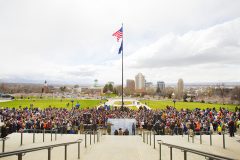 Salt Lake City, Utah: Stop #11 – Some 1,400 Utah residents gathered at the capitol’s south steps in Salt Lake City on March 29, 2016, as part of the Decision America Tour.