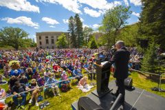 Cheyenne, Wyoming: Stop #35—Some 2,400 Wyoming citizens gathered at the Supreme Court Lawn in Cheyenne on Aug. 12, 2016, as part of the Decision America Tour.