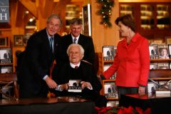 In 2010, the Billy Graham Library hosts former President George W. Bush and first lady Laura Bush to sign copies of their respective memoirs, "Decision Points" and "Spoken From the Heart."