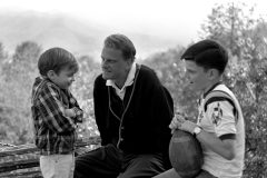 Billy Graham at home in Montreat, North Carolina, in 1965 with sons Nelson Edmond "Ned" (left) and William "Franklin" III (right).