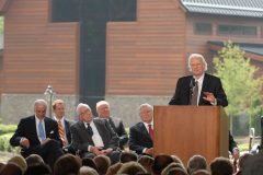 "...I feel terribly small and humbled by it all," said Billy Graham, son of a Carolina dairy farmer, at the 2007 Library dedication ceremony.