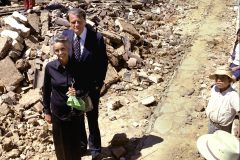 The World Emergency Fund, established in 1973, allows the Billy Graham Evangelistic Association to provide humanitarian aid to places suffering from natural disasters, such as the 7.5-magnitude earthquake that hit Guatemala in 1976. (The organization sent 12 planeloads of food and medical supplies to the country.) Billy and Ruth Graham visited the devastated village of San Martín-Jilotepeque, where 21 percent of the population was killed and 98 percent of homes destroyed.