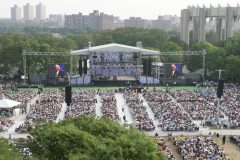 At 86 years old, Billy Graham conducts his final Crusade in New York City's Flushing Meadows Corona Park, June 24-26, 2005. More than 230,000 people attend during the three days.