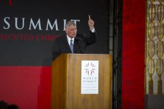 Franklin Graham opens the first-ever World Summit in Defense of Persecuted Christians on Wednesday, May 10. More than 600 participants from 130 countries gathered in Washington to help raise global awareness about this plight and show solidarity with those who suffer because of their faith.