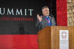 May 11: Father Douglas al-Bazi, a persecuted Christian from Iraq, shares his story with the participants of the World Summit in Defense of Persecuted Christians.