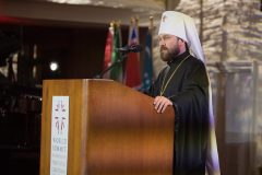 May 11: His Eminence Metropolitan Hilarion of Volokolamsk encourages participants at the World Summit in Defense of Persecuted Christians to stand strong in their faith.