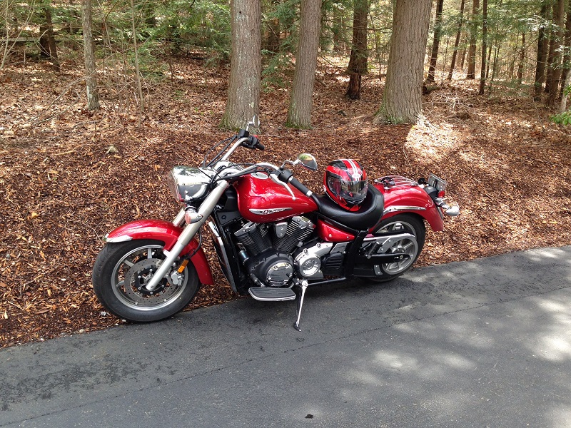 motorcycle of visitor at The cove April 2015