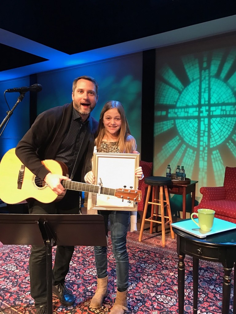 Brandon and Lily on the stage