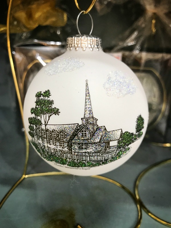 White Chapel Ball Ornament