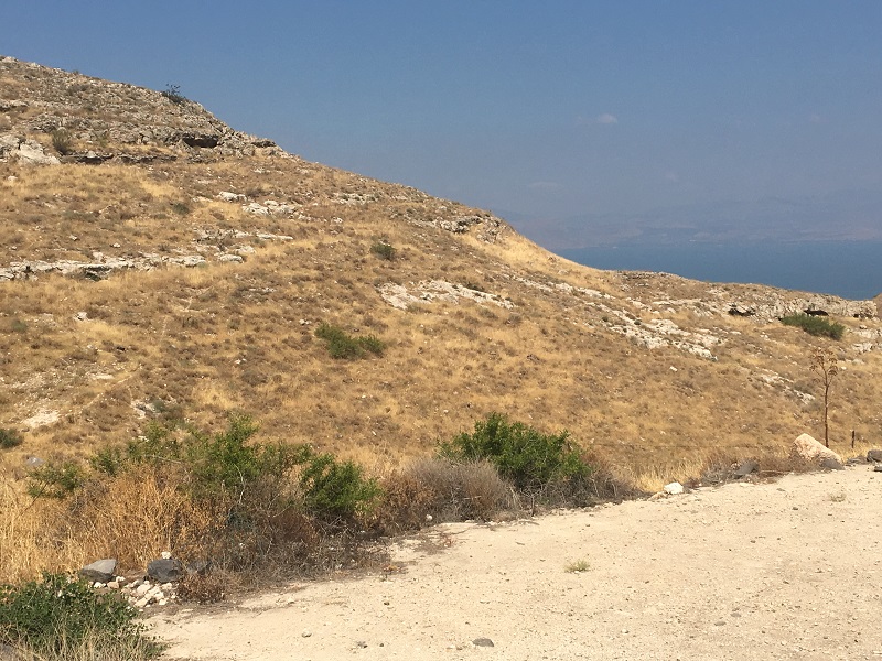 Cave like opening on left side of hill tomb would have been here
